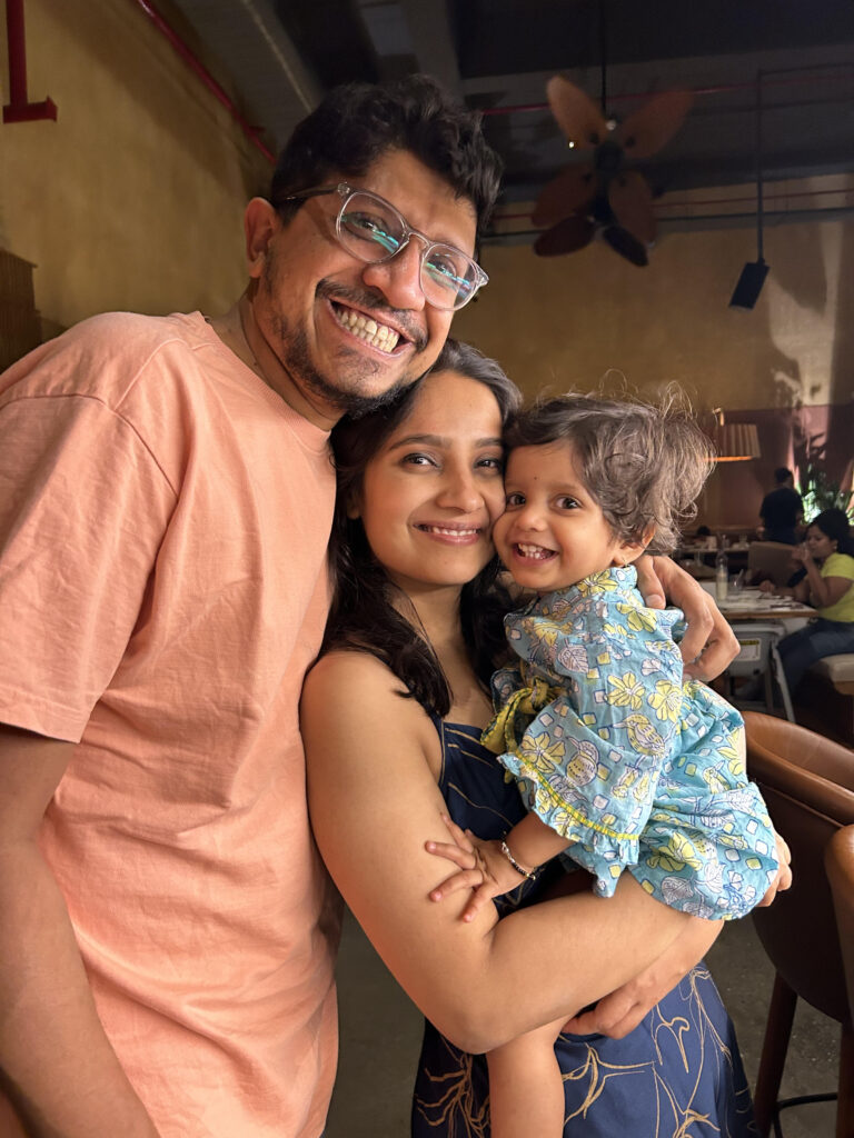 Divya's picture with her family.